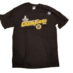 NHL Boston Bruins Hockey Stanley Cup 2011 T-Shirt Jersey Size M NEW